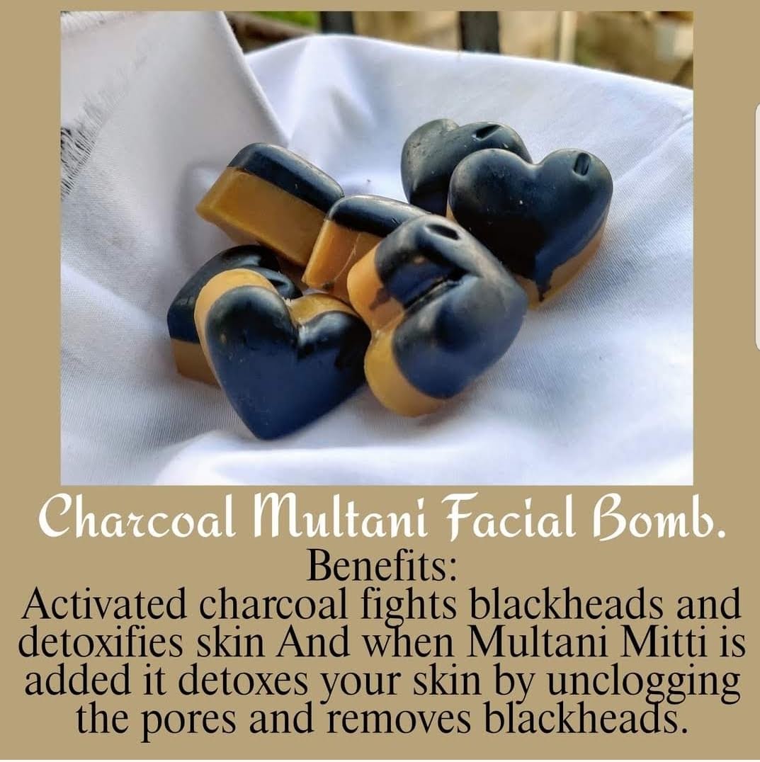 Charcoal Multani Mitti Facial Bombs