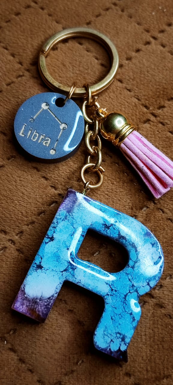 Resin Letter Keychain