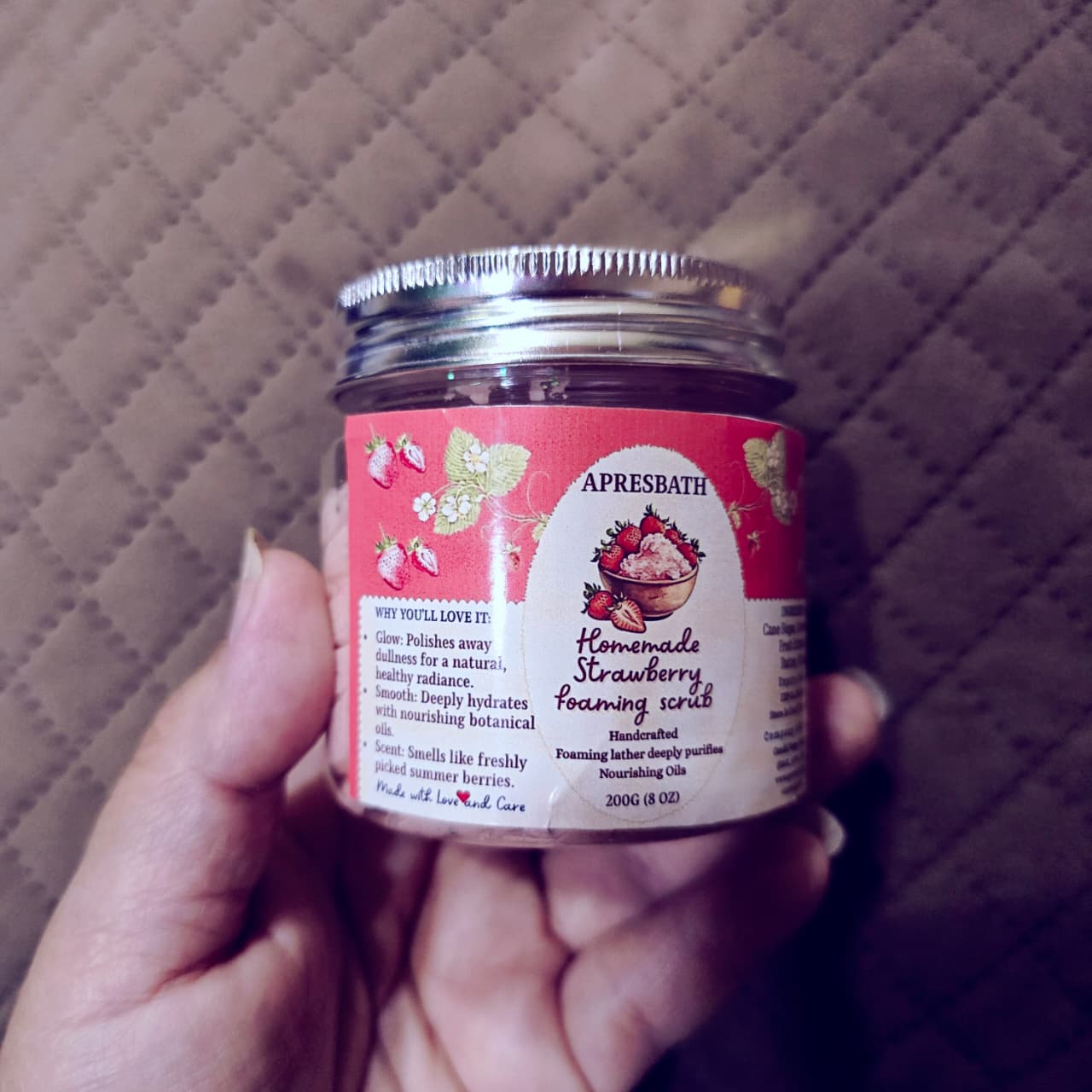 Strawberry Foaming Sugar Scrub