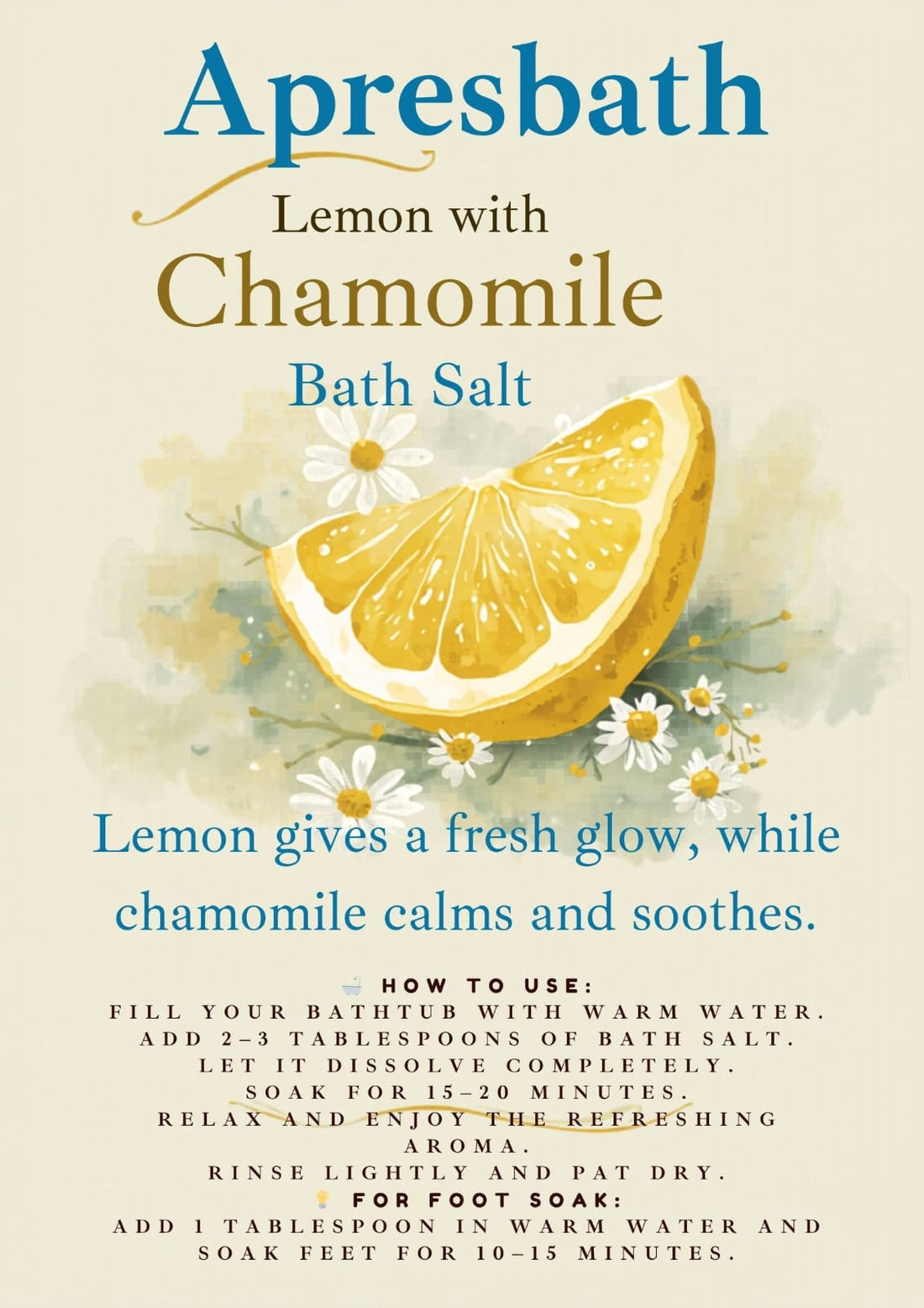 Lemon with Chamomile Bath Salt