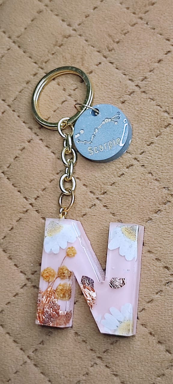 Resin Letter Keychain