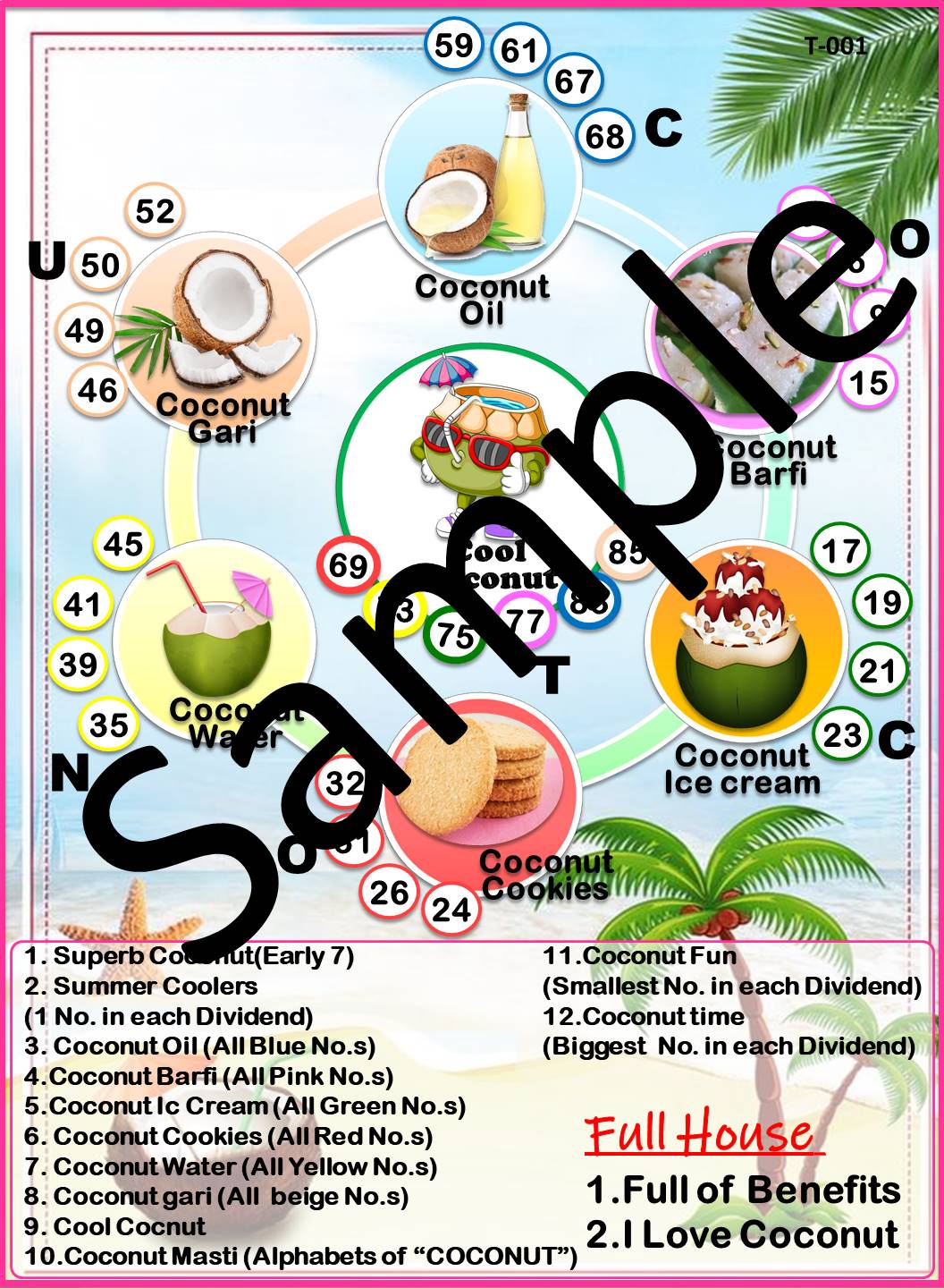 Theme Tambola Tickets