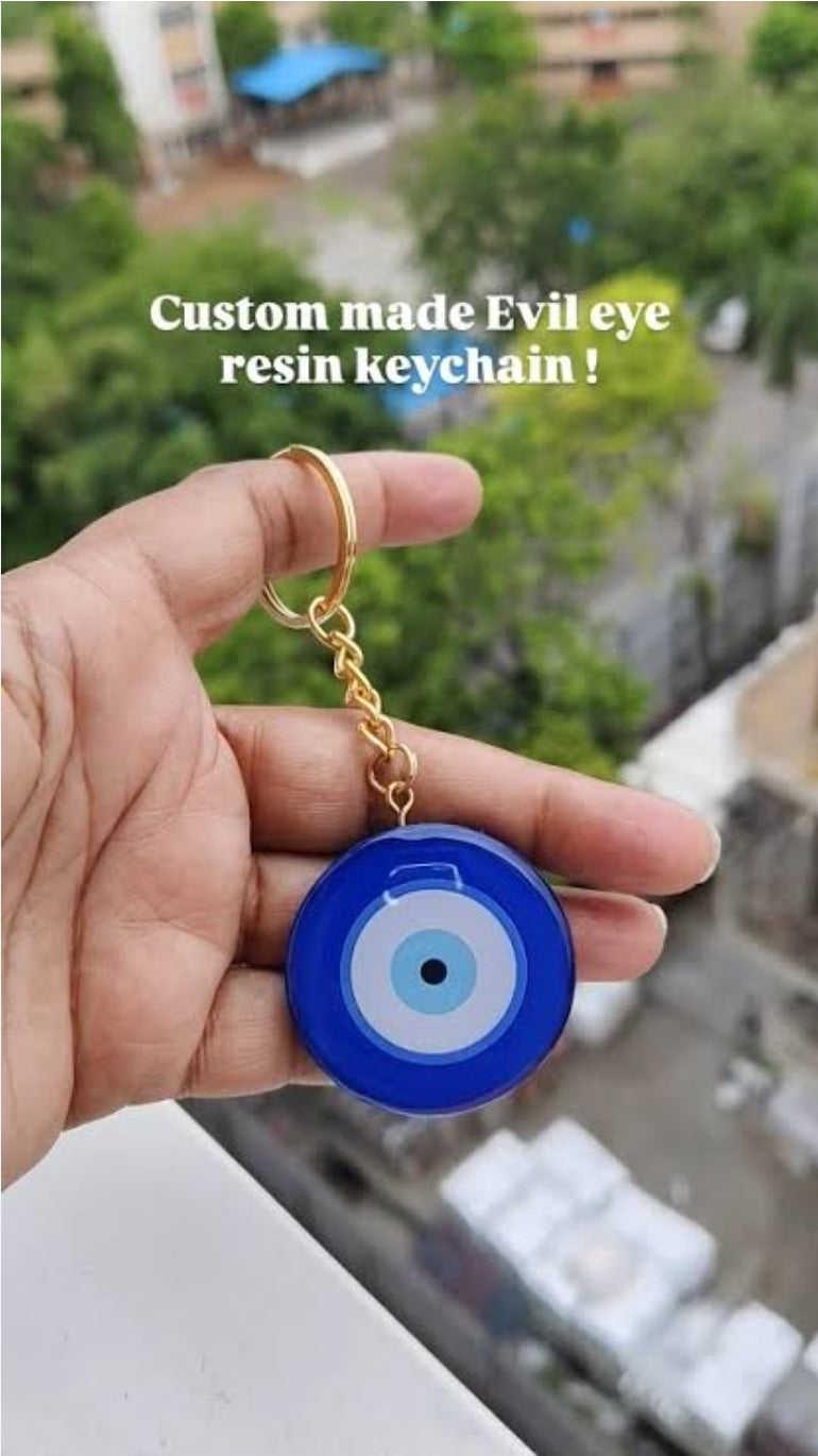 Resin Evil Eye Keychain