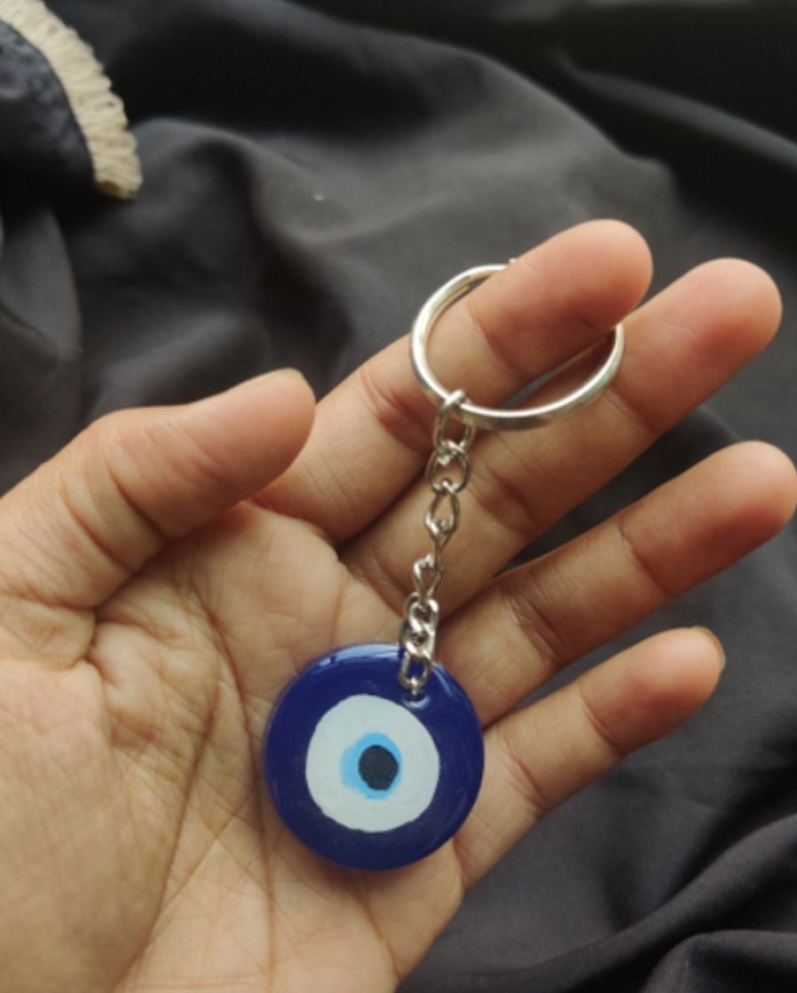 Resin Evil Eye Keychain