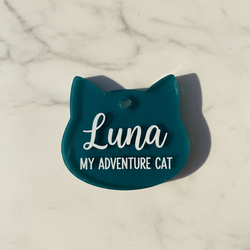 Customized Name and Msg Resin Cat Tag