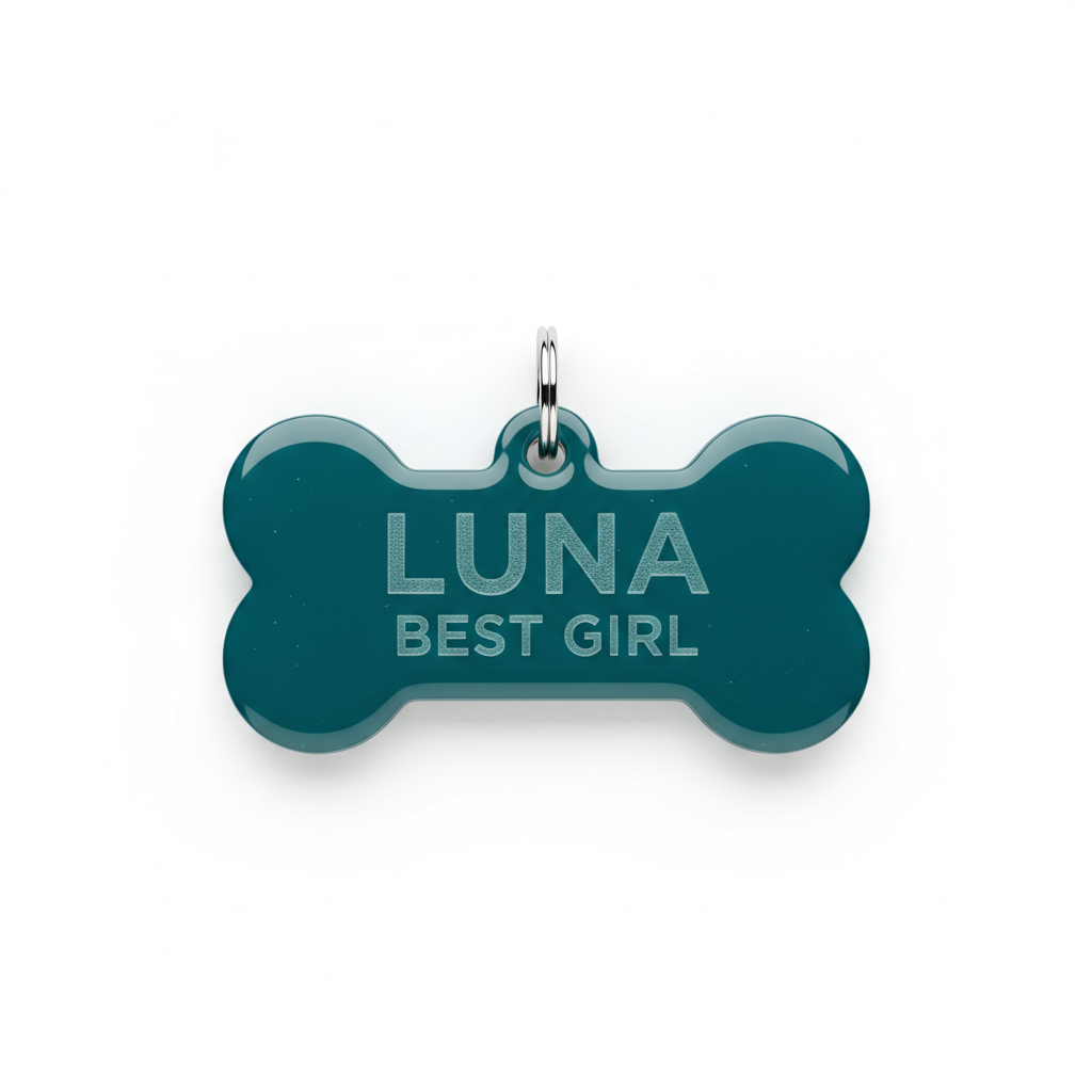 Customized Name and Msg Resin Dog Tag