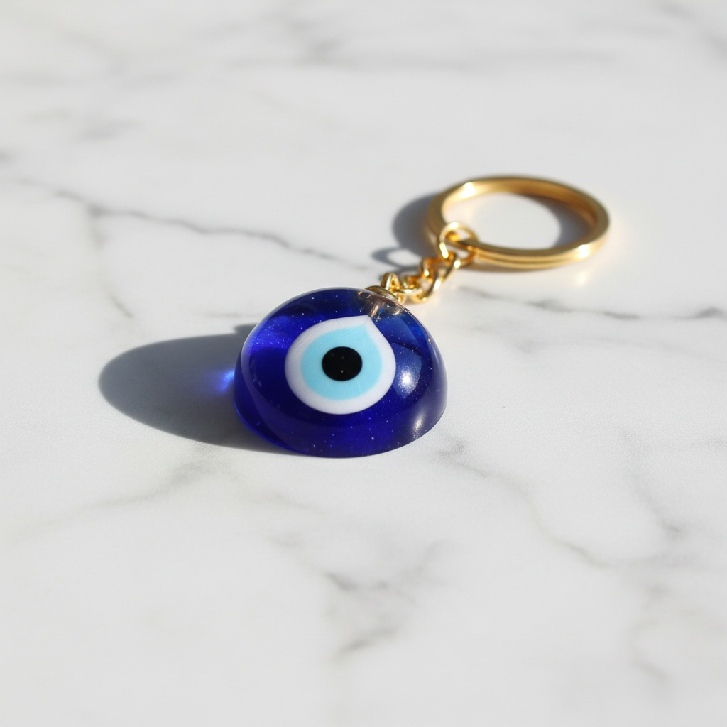 Resin Evil Eye Keychain