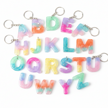 Resin Letter Keychain